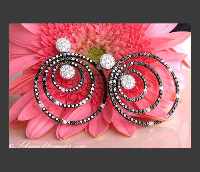 Unübersehbare schwarze Diamanten Ohrringe #1 Unübersehbare schwarze Diamanten Ohrringe #1
