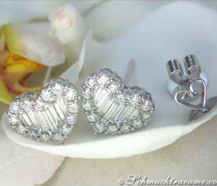 Pretty Diamond Heart Stud Earrings Pretty Diamond Heart Stud Earrings