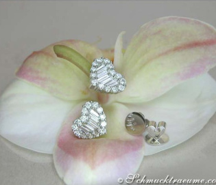 Pretty Diamond Heart Stud Earrings Pretty Diamond Heart Stud Earrings