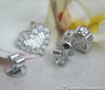 Exquisite Brillanten Herz Ohrstecker mit Baguette Diamanten #5