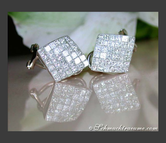 Feinste Diamanten Ohrstecker (Invisible Setting) #1 Feinste Diamanten Ohrstecker (Invisible Setting) #1