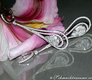 Luxuriöse Diamanten Ohrgehänge im Illusion-Design