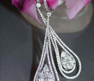 Luxuriöse Diamanten Ohrgehänge im Illusion-Design