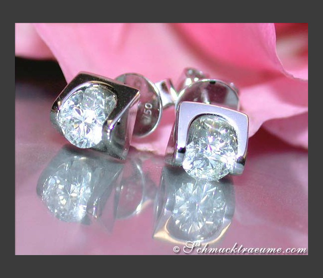Elegante Brillant Solitär Ohrstecker (0,70 ct.) #1 Elegante Brillant Solitär Ohrstecker (0,70 ct.) #1