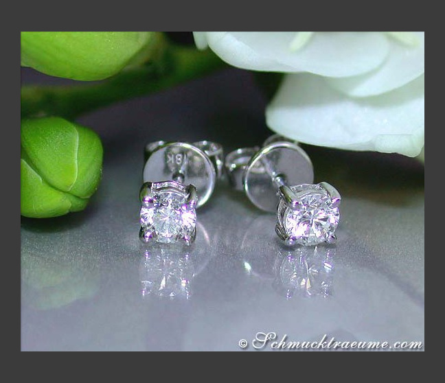 Feinste Brillant Solitär Ohrstecker (0,50 ct.) #1 Feinste Brillant Solitär Ohrstecker (0,50 ct.) #1