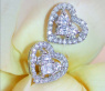 Feine Brillanten Herz Ohrstecker mit Princess Diamanten #3