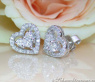 Feine Brillanten Herz Ohrstecker mit Princess Diamanten #4