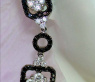 Ausgefallene Ohrhänger mit schwarzen Diamanten #4