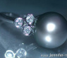 Zeitloser Tahitiperle Ring mit Diamanten in Weißgold #1