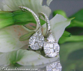 Noble Illusion Design Diamond Teardrop Earrings Noble Illusion Design Diamond Teardrop Earrings
