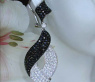 Prachtvolle schwarze Diamanten Ohrgehänge #6