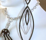 Extra lange Ohrringe mit schwarzen Diamanten (7,80 cm) #6
