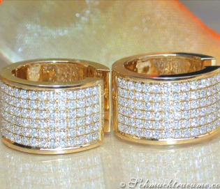 Prächtige Brillanten Creolen in Gelbold 750 Prächtige Brillanten Creolen in Gelbold 750