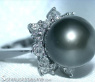 Tahitiperle Brillanten Ring im Stern-Design #5