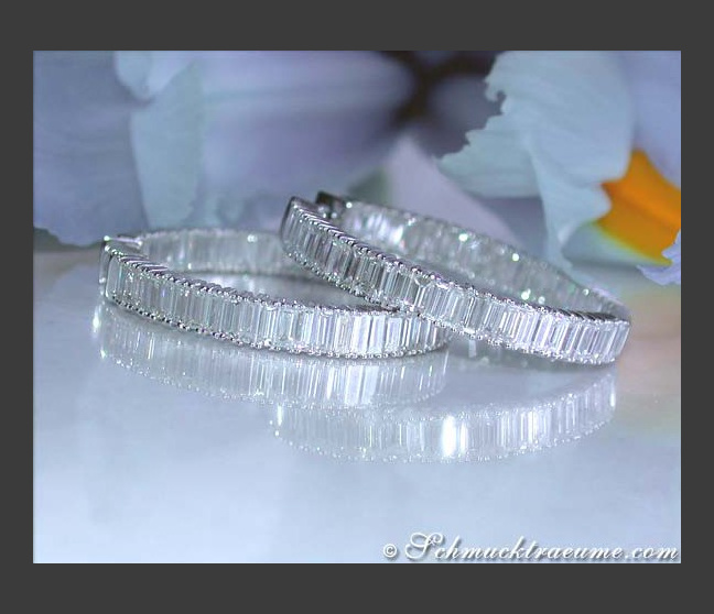 Hochkarätige Baguette Diamanten Creolen (6,03 ct.) #1 Hochkarätige Baguette Diamanten Creolen (6,03 ct.) #1