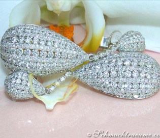 Opulente & extra lange Brillanten Ohrgehänge
