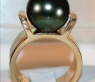 Massiver Tahitiperle Ring in Gelbgold 585 #2