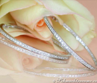 Exquisite Diamanten Creolen (Ø 4,50 cm) Exquisite Diamanten Creolen (Ø 4,50 cm)