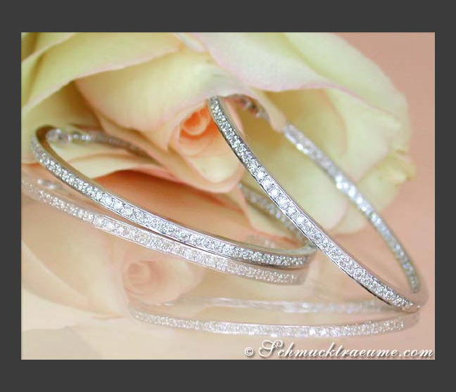 Exquisite Diamanten Creolen (Ø 4,50 cm) #1 Exquisite Diamanten Creolen (Ø 4,50 cm) #1