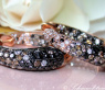 Creolen mit schwarzen Diamanten, naturbraunen & weißen Brillanten #2