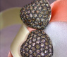 Feminine braune Diamanten Herz Ohrstecker #2