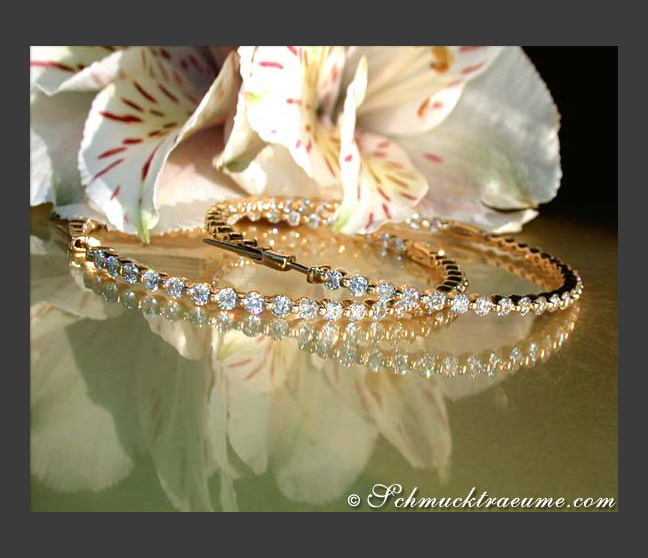Riesige Brillanten Creolen (Ø 5 cm) #1 Riesige Brillanten Creolen (Ø 5 cm) #1