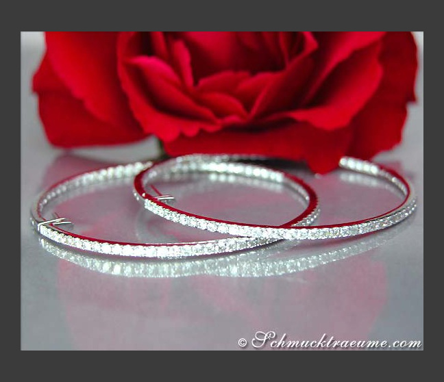 Riesige Brillanten Creolen (Ø 5,30 cm) #1 Riesige Brillanten Creolen (Ø 5,30 cm) #1