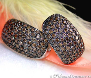 Massive Braune Brillanten Ohrstecker Massive Braune Brillanten Ohrstecker
