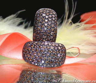 Massive Braune Brillanten Ohrstecker Massive Braune Brillanten Ohrstecker