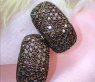 Massive Braune Brillanten Ohrstecker #3
