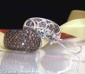 Massive Braune Brillanten Ohrstecker #4