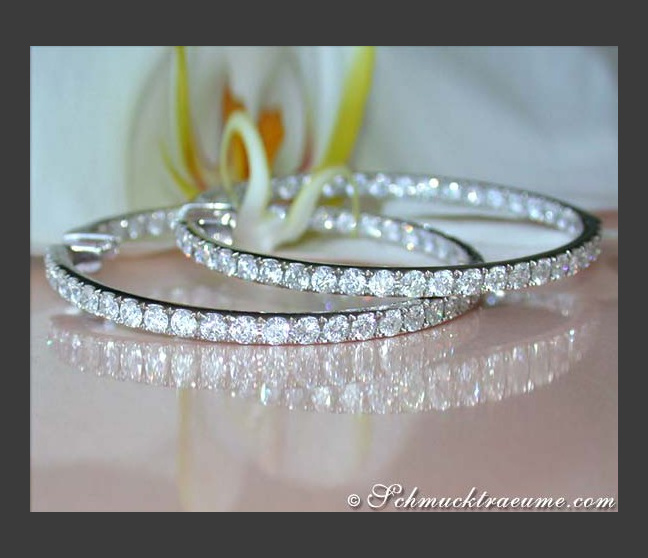 Riesige Brillanten Creolen (7,10 ct. - Ø 5,00 cm) #1 Riesige Brillanten Creolen (7,10 ct. - Ø 5,00 cm) #1