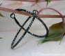 Feine Creolen mit schwarzen Diamanten (Ø 3,40 cm) #5
