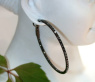 Feine Creolen mit schwarzen Diamanten (Ø 3,40 cm) #6