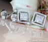 Ausgefallene Diamanten Ohrringe (Carré Design) #6