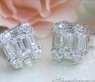 Elegante Brillanten Ohrstecker mit Baguette Diamanten #2