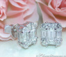 Elegante Brillanten Ohrstecker mit Baguette Diamanten #3