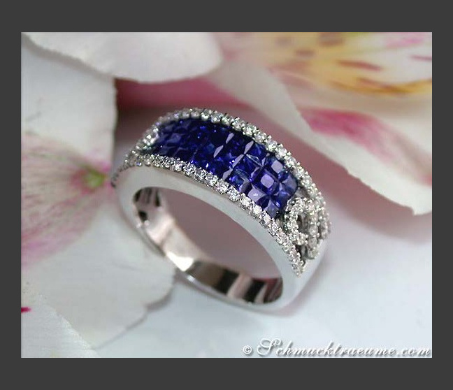 Bildschöner Saphir Ring mit Brillanten #1 Bildschöner Saphir Ring mit Brillanten #1