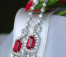 Fabelhafte Burma Rubin Ohrgehänge mit Diamanten #6