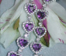 Exquisite Amethyst Herz Ohrgehänge mit Brillanten #2