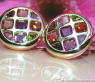 Funkelnde Multicolor Edelstein Ohrstecker #3