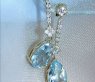 Grazile Aquamarin Tropfen Ohrringe mit Diamanten #3