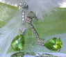 Feine Peridot Tropfen Ohrstecker mit Diamanten #2