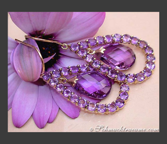 Prächtige Amethyst Ohrhänger #1 Prächtige Amethyst Ohrhänger #1