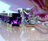 Interessante Amethyst Ohrstecker mit Diamanten #4
