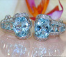 Herrliche Aquamarin Ohrstecker mit Brillanten #1