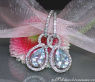 Wandelbare Aquamarin Tropfen Ohrringe mit Diamanten #1