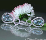Wandelbare Aquamarin Tropfen Ohrringe mit Diamanten #3