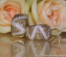 Braune Brillanten Ohrstecker im Zick-Zack-Design #2