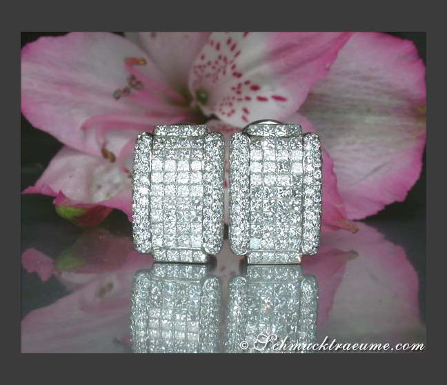 Exklusive Diamant Ohrstecker (Invisible Setting) #1 Exklusive Diamant Ohrstecker (Invisible Setting) #1